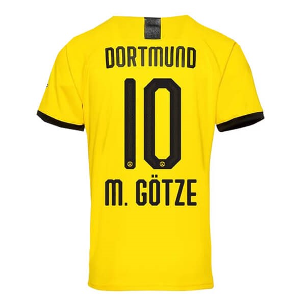 Thailande Maillot Football Borussia Dortmund NO.10 M.Gotze Domicile 2019-20 Jaune